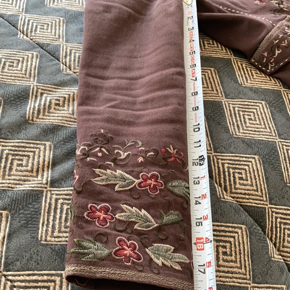 Embroidered Denim Coat - Picture 12 of 14